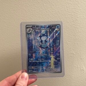 Poliwhirl 151 Holographic Water-Type Trading Card - Blue